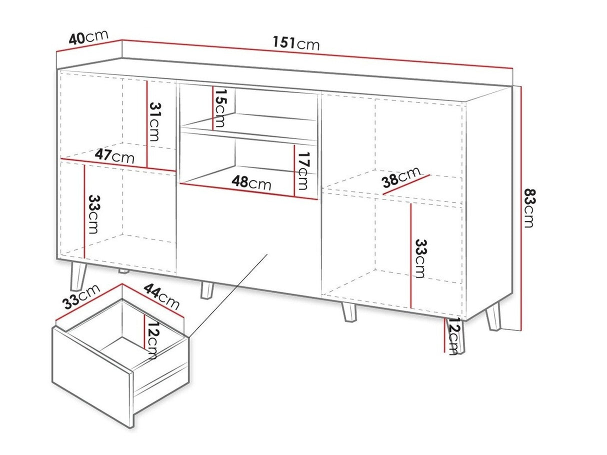 Komód Pafos 150 (Sinenko), Szín: Fehér