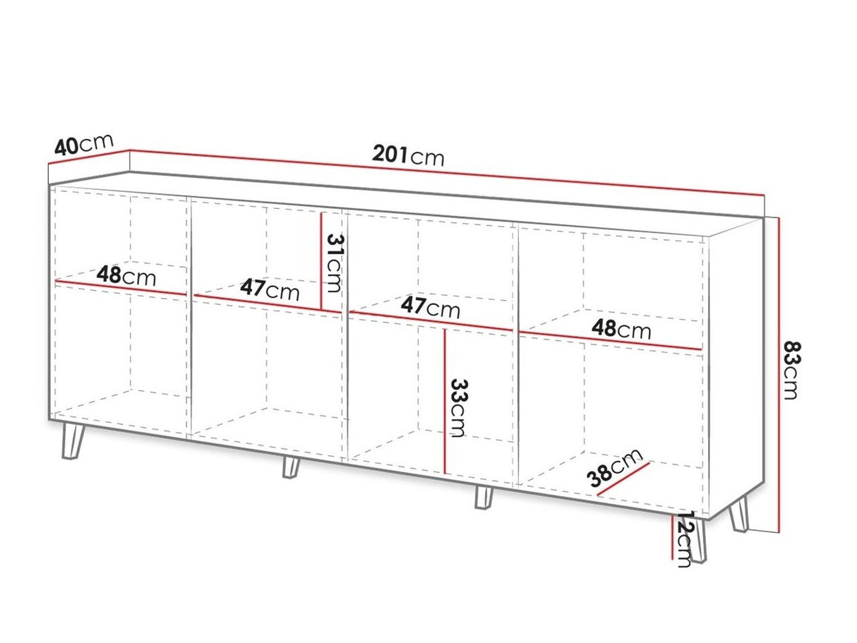 Szekrény PAFOS 200 (Sinenko), Szín: Fehér