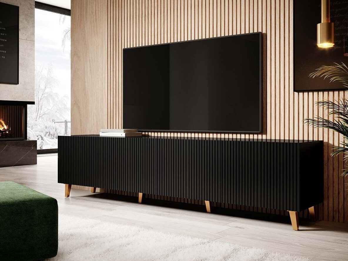 TV-állvány RTv PAFOS 200 (Sinenko), Szín: Fekete