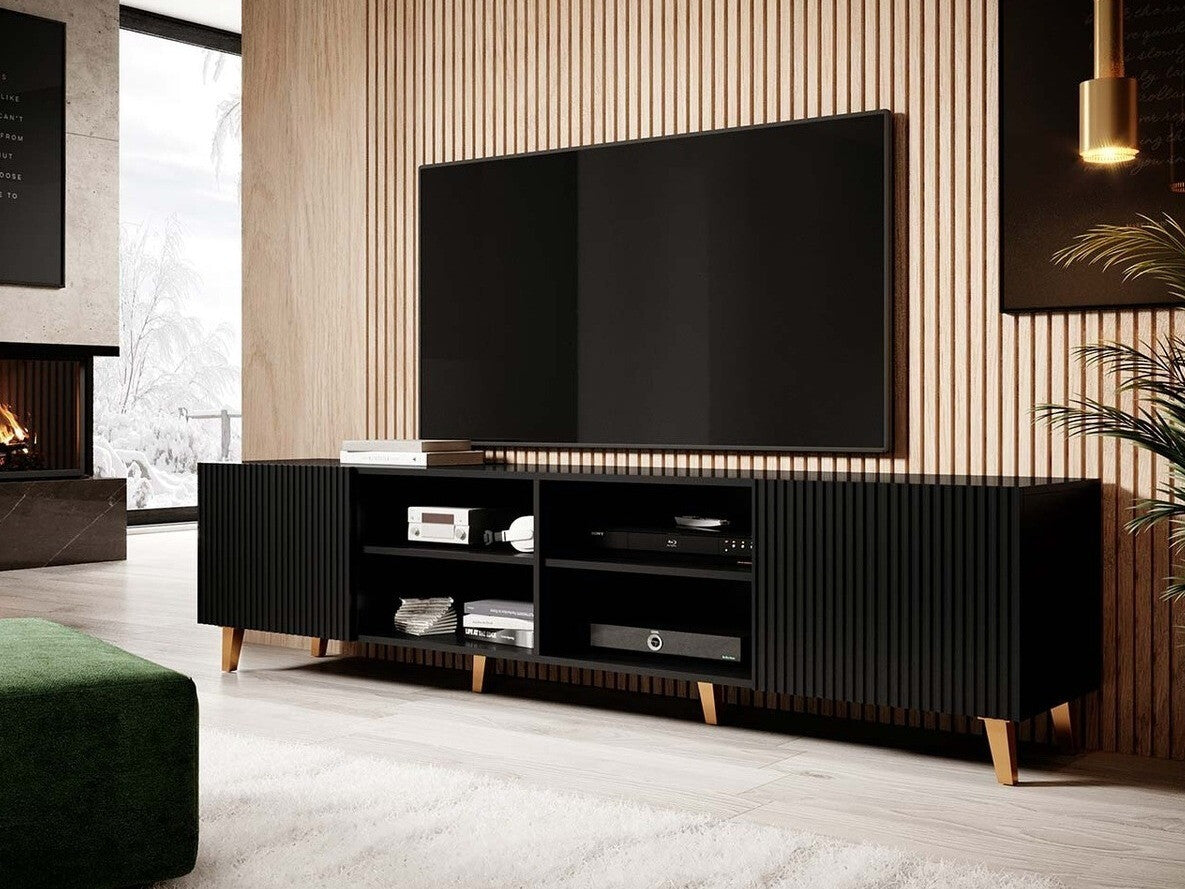 TV-állvány RTv PAFOS 200 (Sinenko), Szín: Fekete