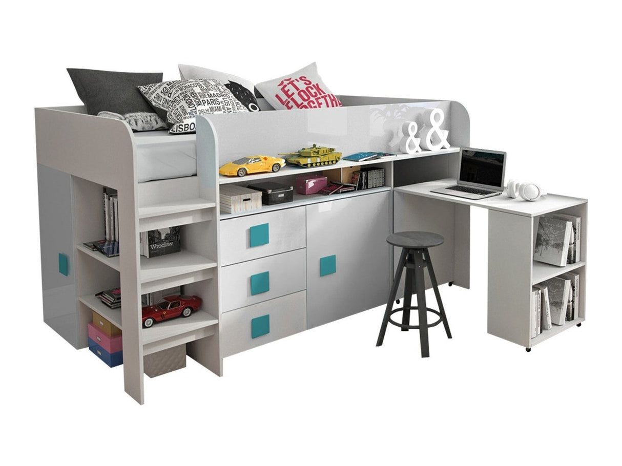 Ágy Toledo 1 (Tomson 1), Változatok: Fehér + Fényes fehér + fényes Türkiz