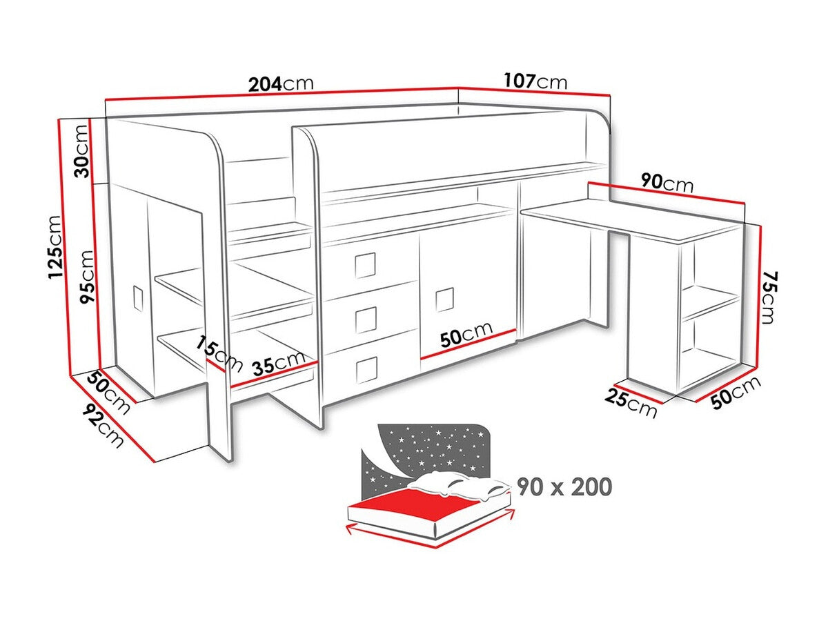 Ágy Toledo 1 (Tomson 1), Változatok: Fehér + Fényes fehér + fényes Türkiz
