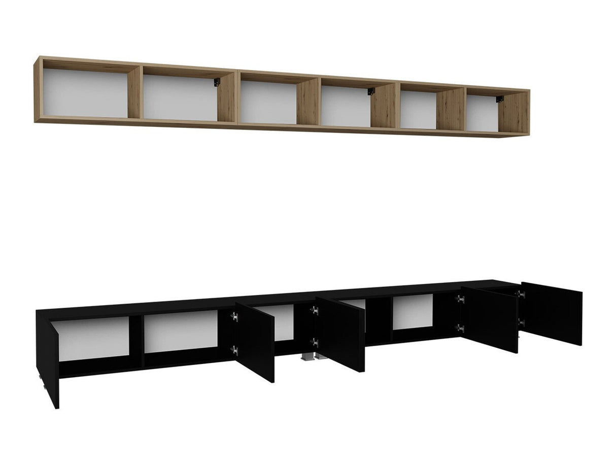 Nappali szett Calabrini (Bralani XXXIII), Szín: Fehér + Fényes fehér + arany tölgy