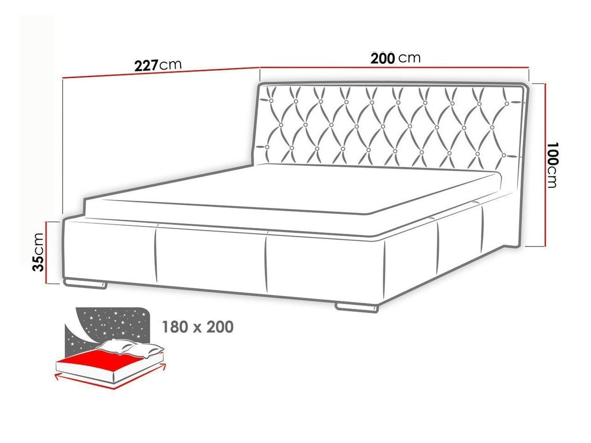 Ágy Retro 180 (Enema), Szín: Soft 017