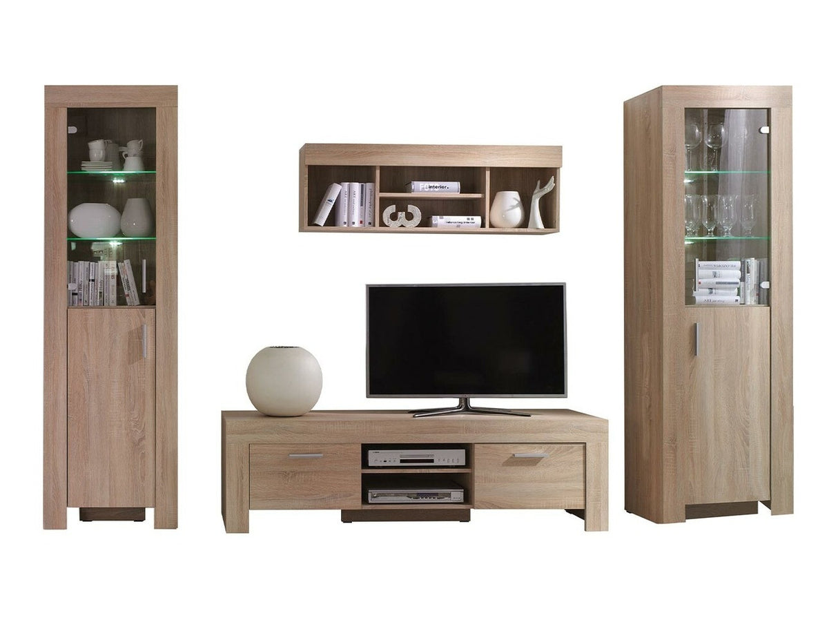 Nappali szett Cezar III (Car III), Szín: Sonoma tölgy, Led világítás: Nem