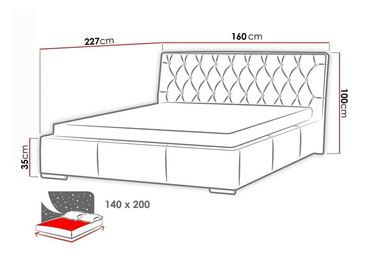 Ágy Retro 140 (Enema), Szín: Soft 011