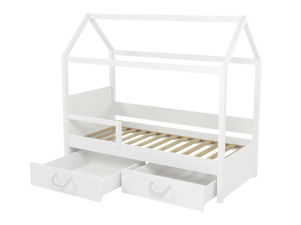 Ágy Ofelia (Fitonia), Szín: Grafit + Fehér, Alvó felület mérete: 80 x 180 cm