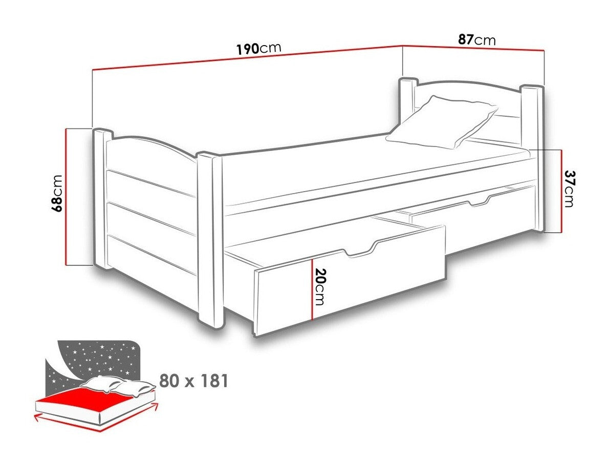 Ágy Roma 80 (Maine 80)