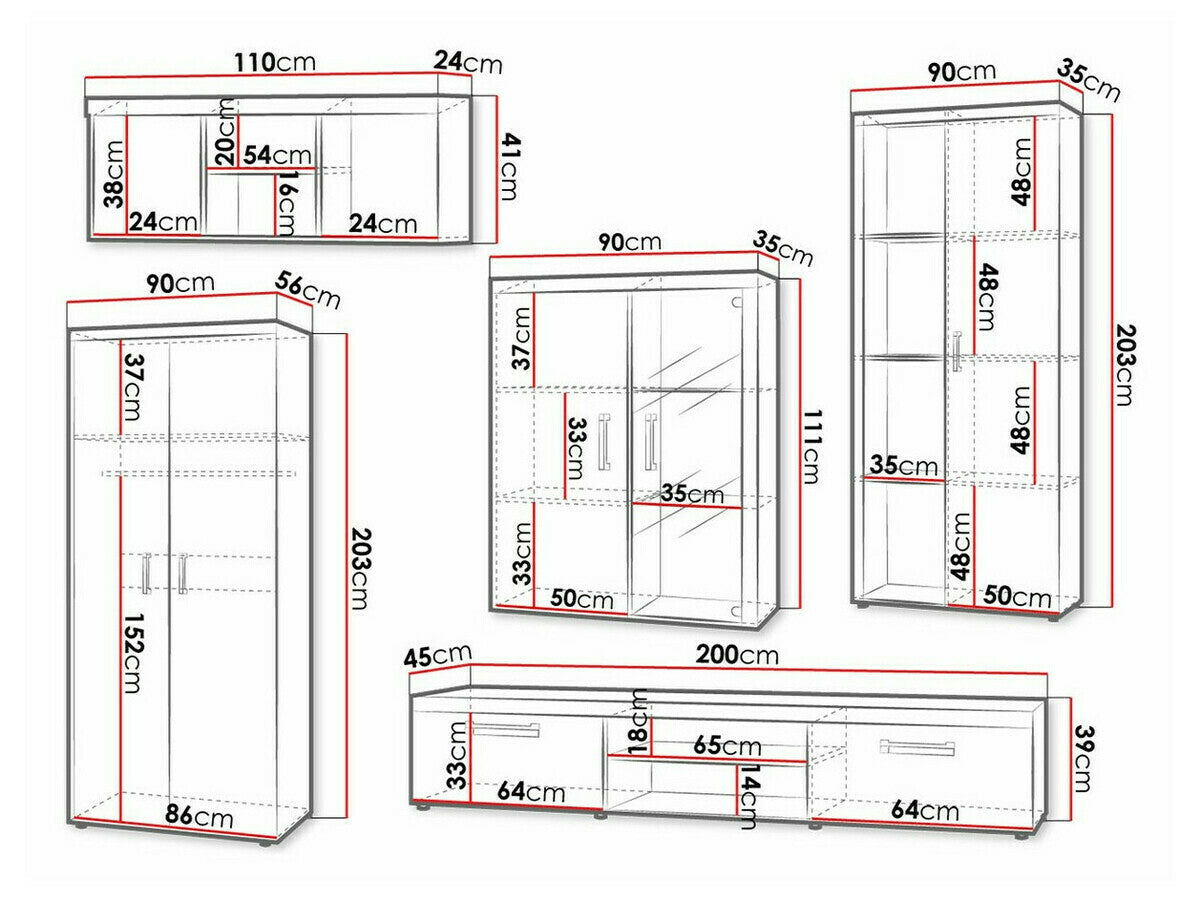 Nappali szett Samba II (Brode II), Szín: Szilva + Grafit