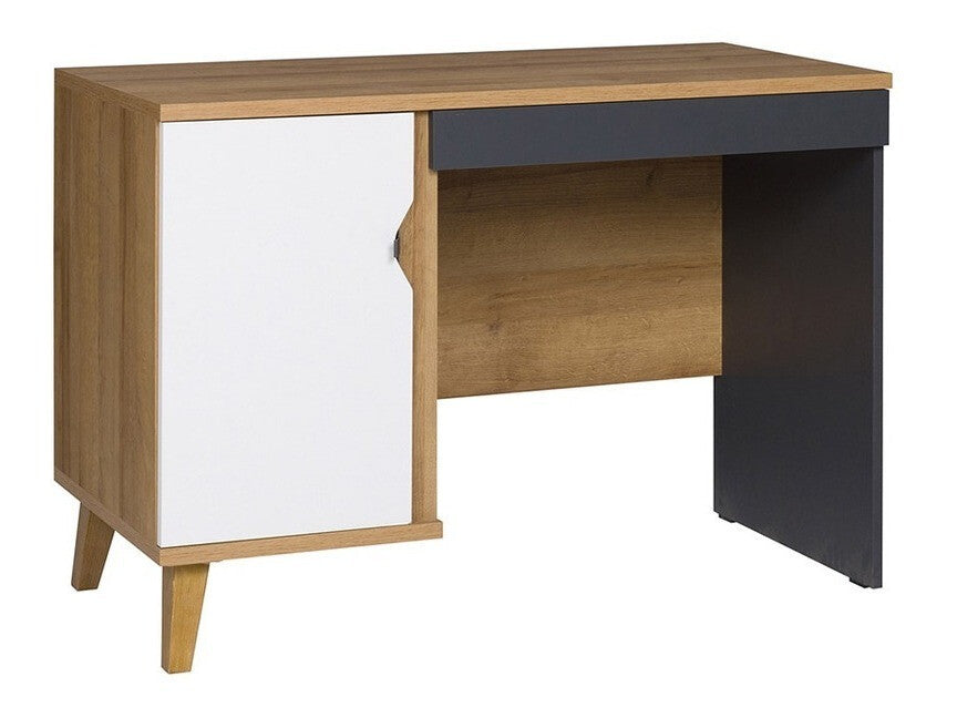 Íróasztal MEMONE (Temero) TM03 I, Szín: Arany tölgy + Grafit + Fehér