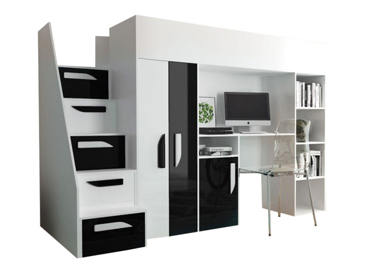 Galériaágy PARTY 14 (Pen 14), Szín: Fehér + Fényes fekete + Fényes fehér