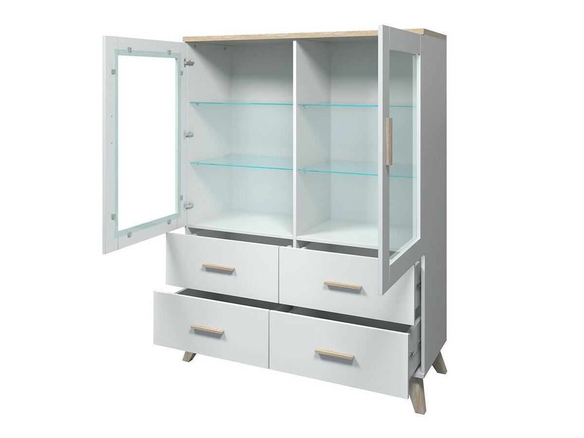 Nappali szett LOTTA II II (Sanna II), Szín: Fehér + Sonoma tölgy