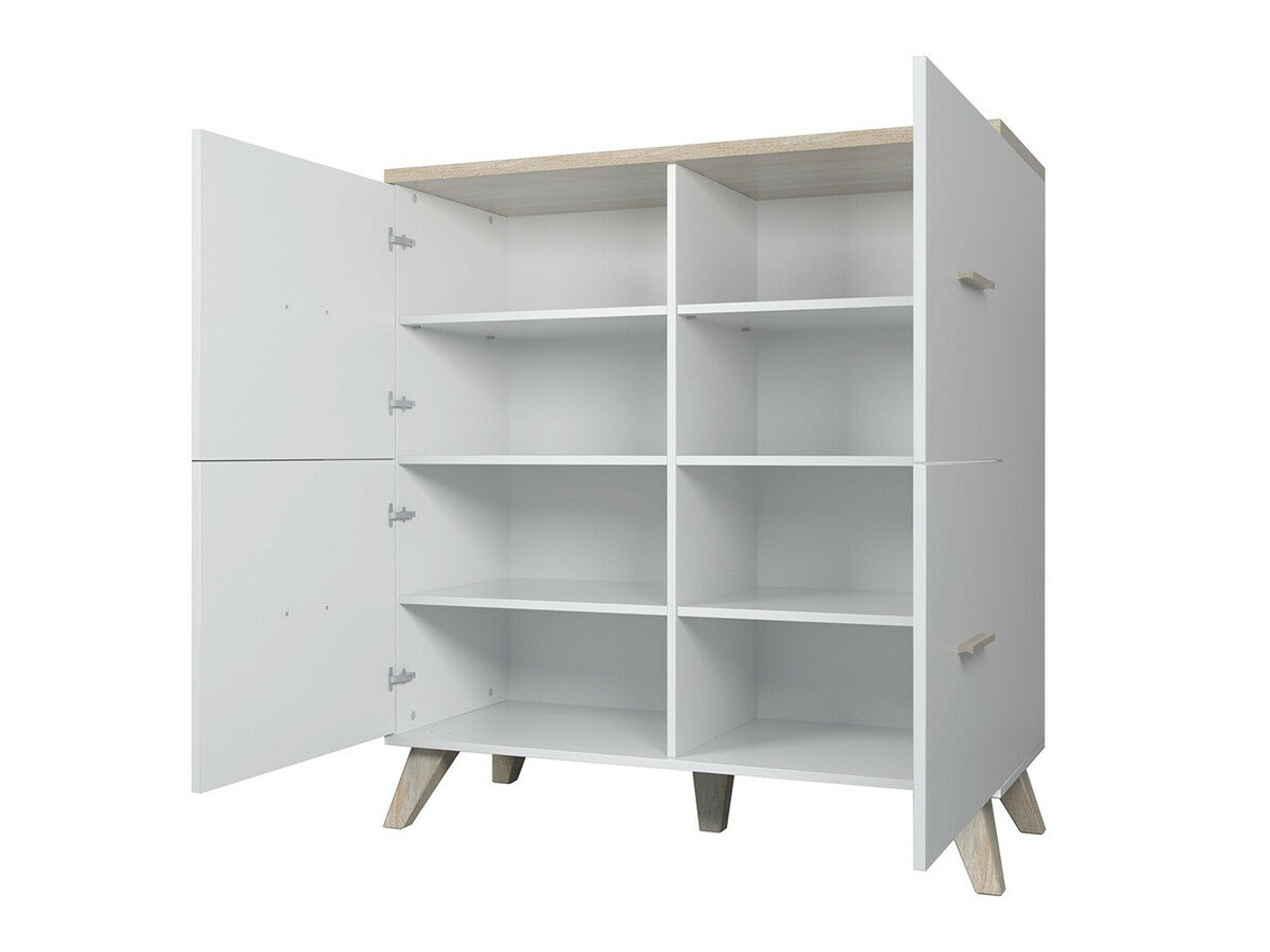 Nappali szett LOTTA II II (Sanna II), Szín: Fehér + Sonoma tölgy