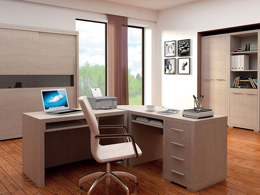 Íróasztal Vegáznemű V-28 (Kelly), Szín: Santana tölgy