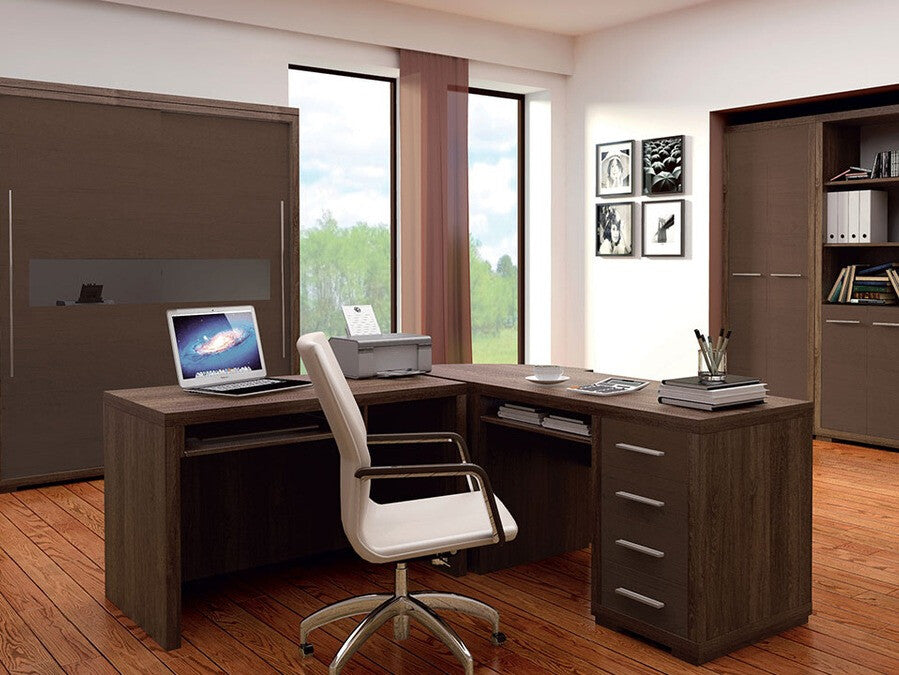 Íróasztal Vegáznemű V-28 (Kelly), Szín: Sötét santana tölgy