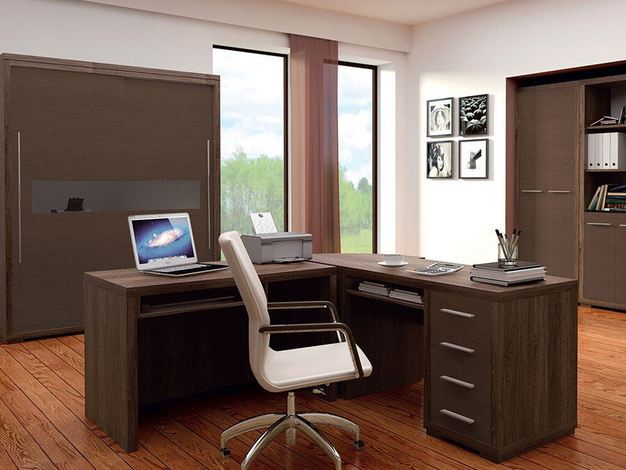 Íróasztal Vegáznemű V-30 (Kelly), Szín: Sötét santana tölgy