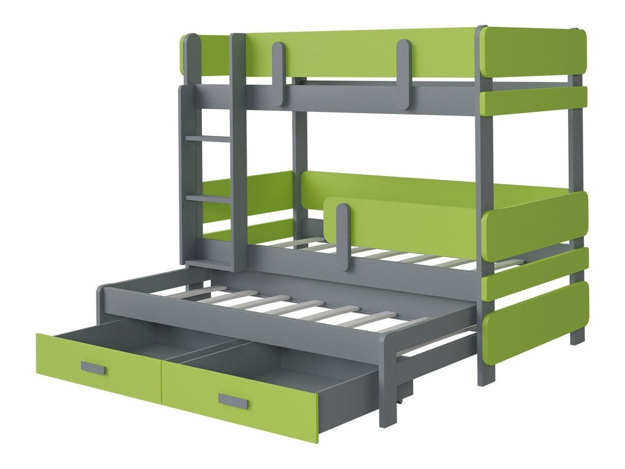 Emeletes ágy ETTORE III (Petenti III 90), Szín: Fehér + Tölgy, Változatok: Balos