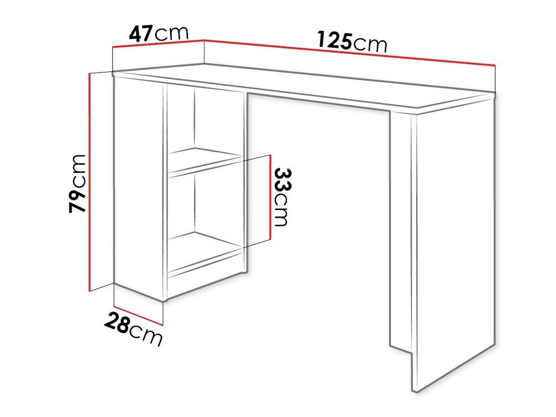 Íróasztal B2 (Kylie B2), Szín: Sonoma tölgy