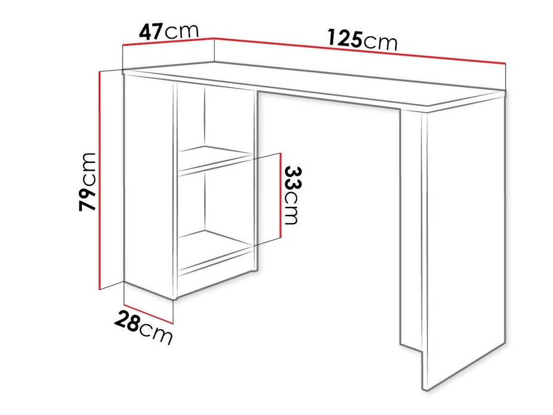 Íróasztal B2 (Kylie B2), Szín: Sötét kőris