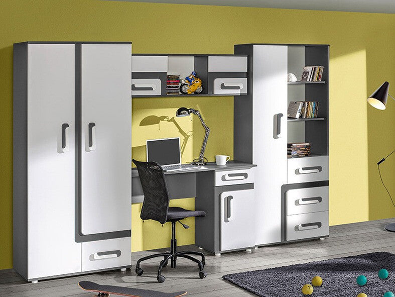 Íróasztal Apetito 120 (Petito PE09), Szín: Antracit + Fehér