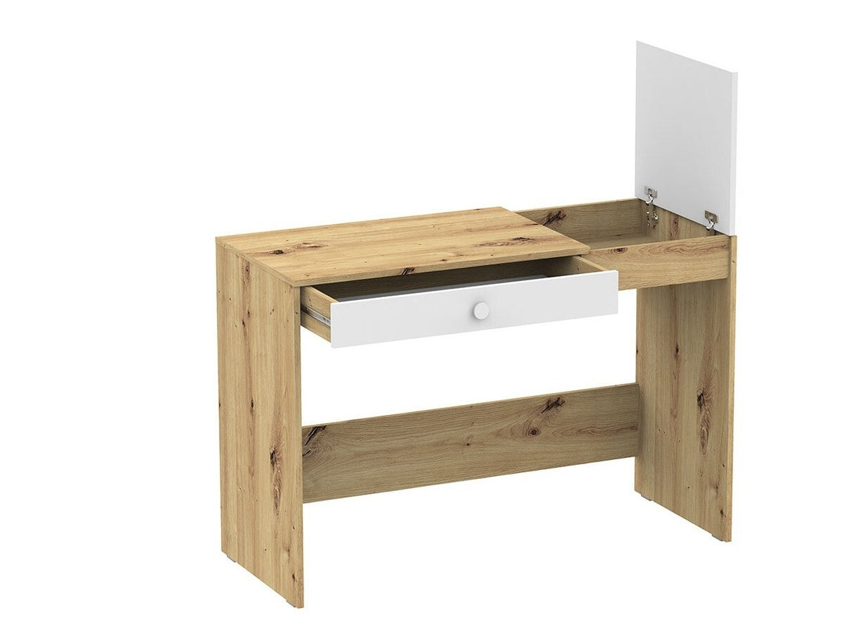 Íróasztal Nero 10 (Wurak), Szín: Artisan tölgy + Fehér + Szürke