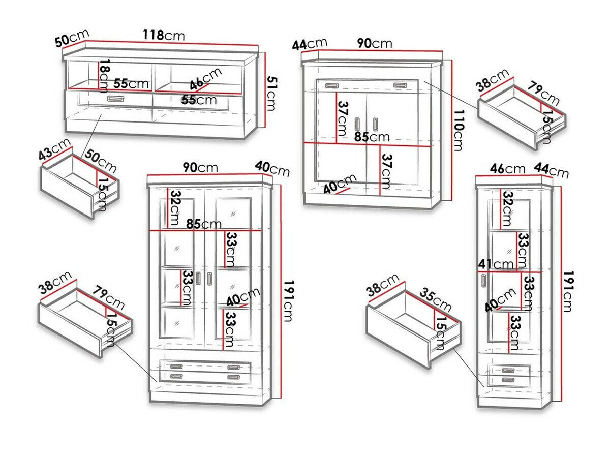 Nappali szett Tadeusz III (Nemris III), Szín: Lefkas tölgy