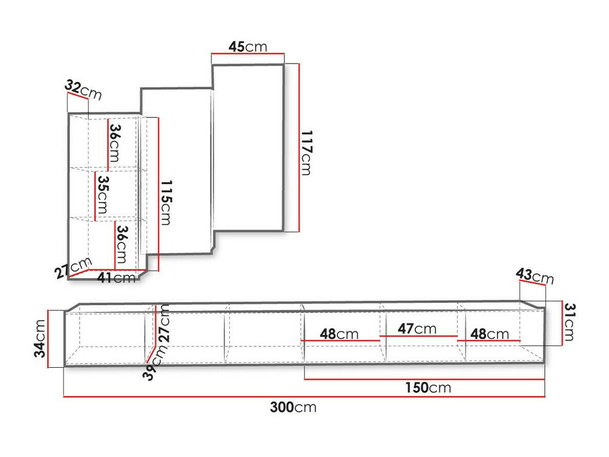 Nappali szett Calabrini (Bralani XX), Szín: Fekete