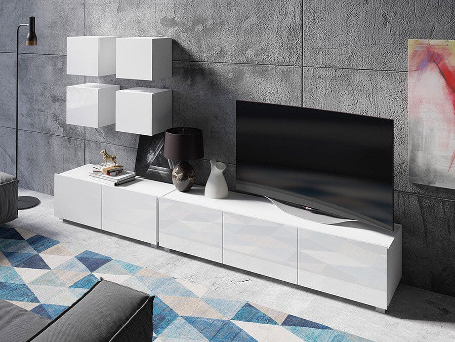 Nappali szett Calabrini (Bralani XVIII), Szín: Fehér + Fényes fehér