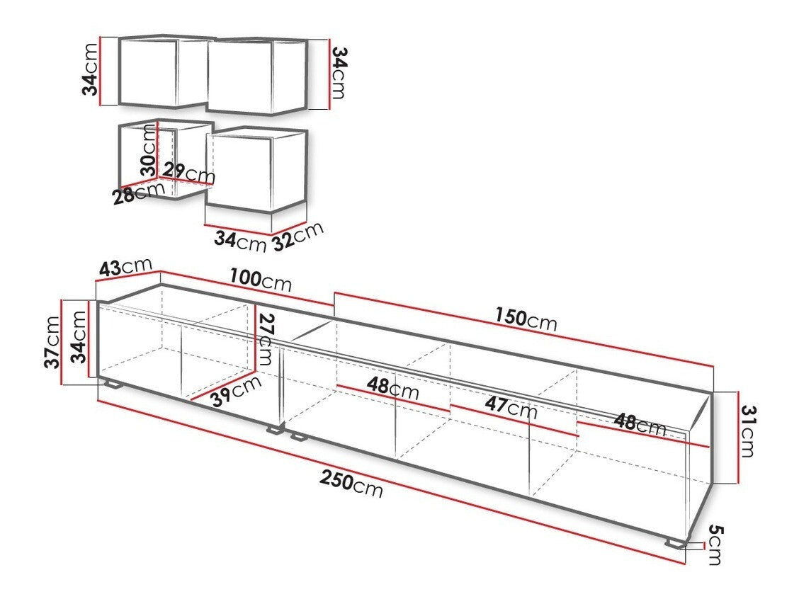 Nappali szett Calabrini (Bralani XVIII), Szín: Fehér + Fényes fehér