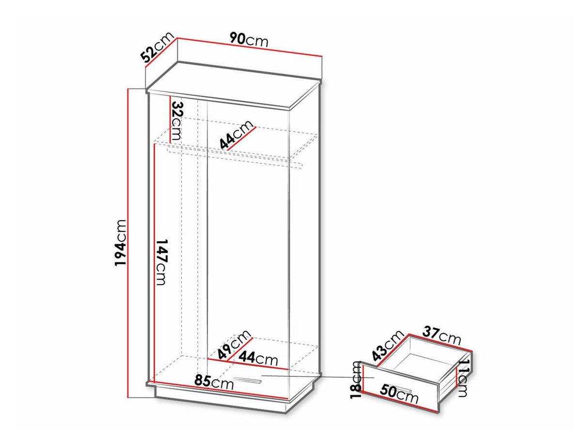 Gardróbszekrény LAMELO LA1