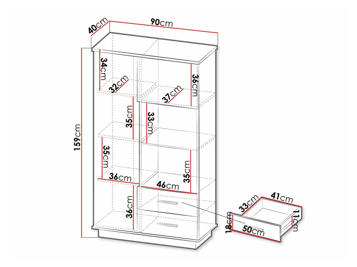 Könyvespolc LAMELO LA4