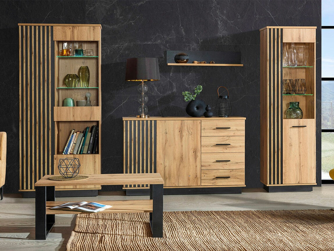 Könyvespolc LAMELO LA2, Led világítás: Nem