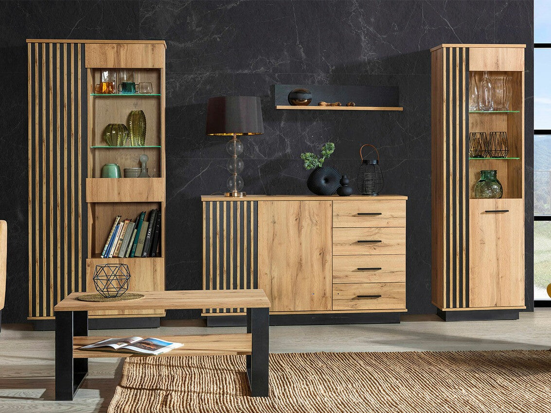 Könyvespolc LAMELO LA3, Led világítás: Nem