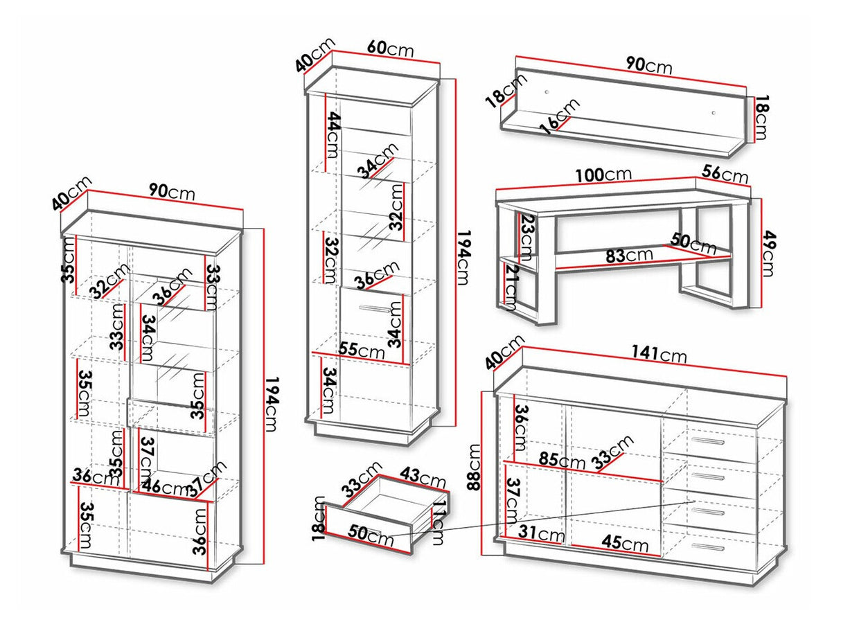 Nappali szett Lamelo IV, Led világítás: Nem