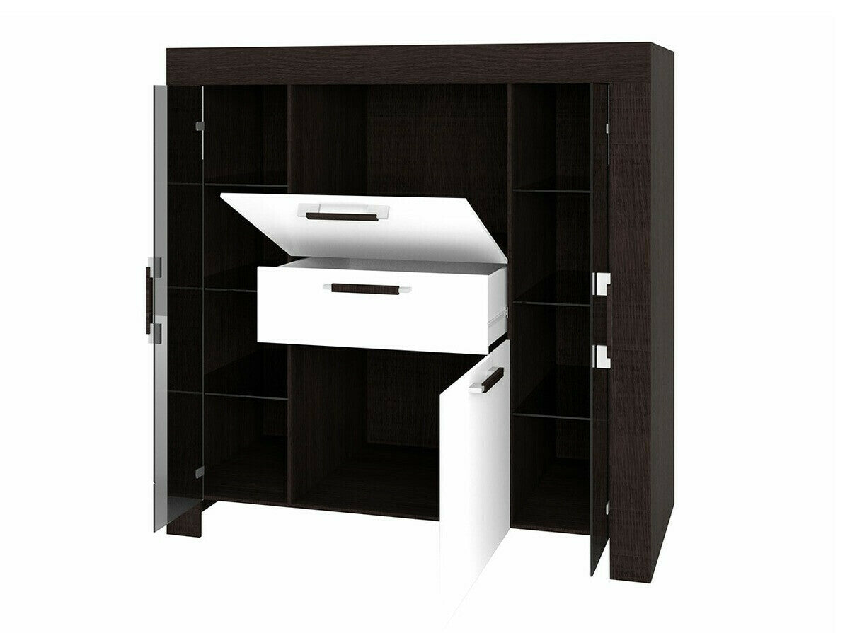 Komód Cezar C7, Szín: Sonoma tölgy, Led világítás: Igen