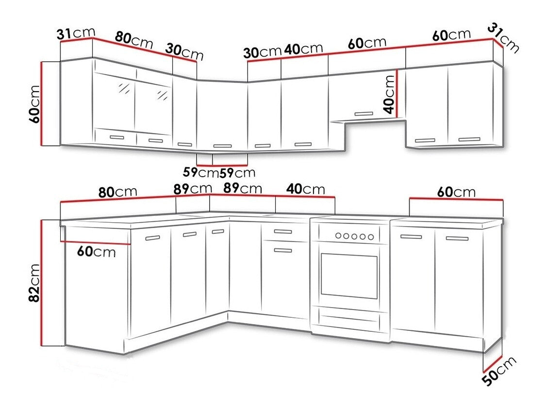 Konyhabútor Dave (Marina II), Led világítás: Nem