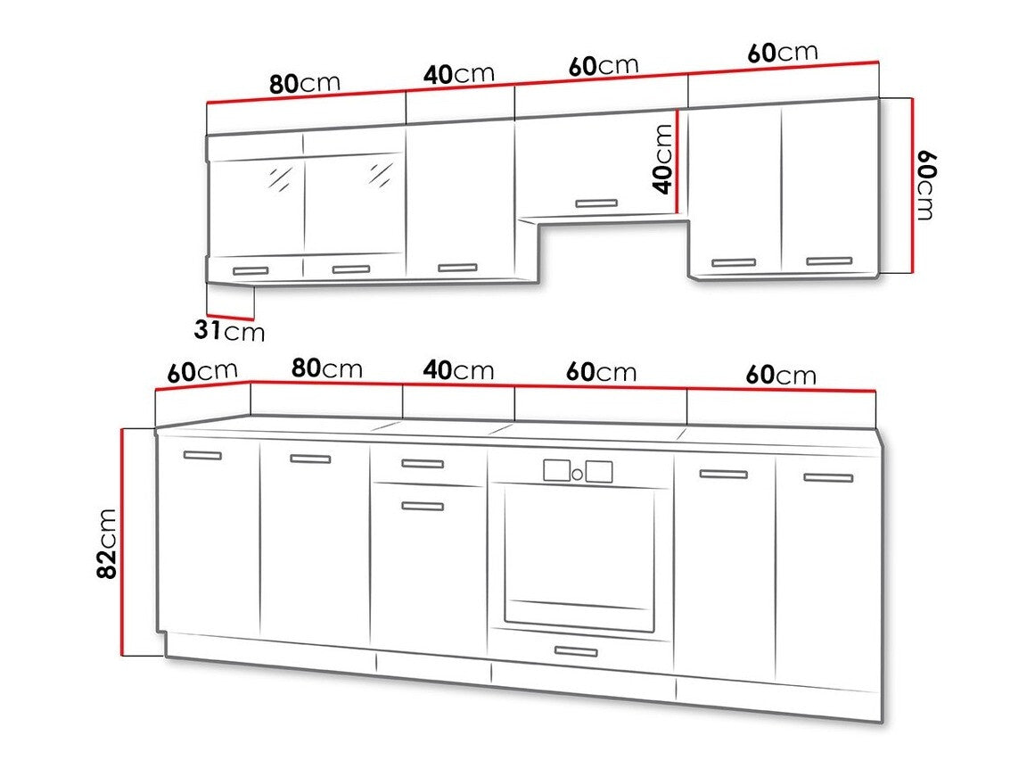 Konyhabútor Dave (Marina I), Led világítás: Nem