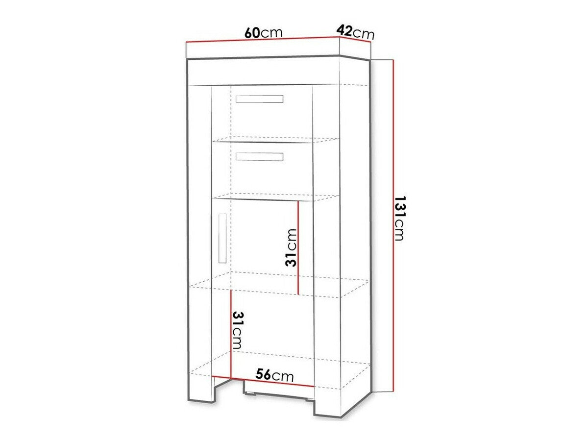 Komód Cezar C8, Szín: Sonoma tölgy