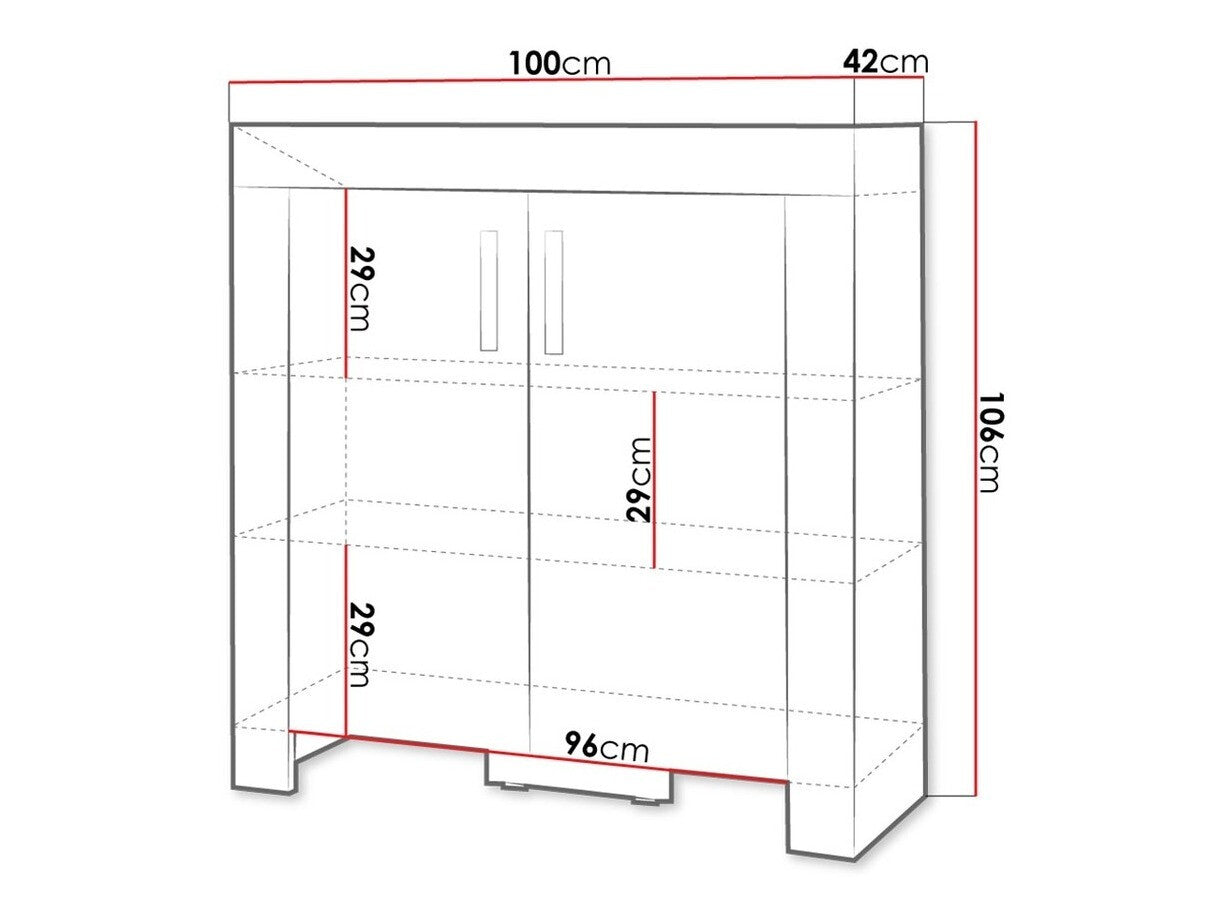 Szekrény Cezar C10, Szín: Sonoma tölgy