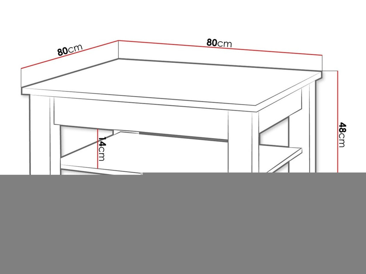 Dohányzóasztal Cezar C18, Szín: Sonoma tölgy