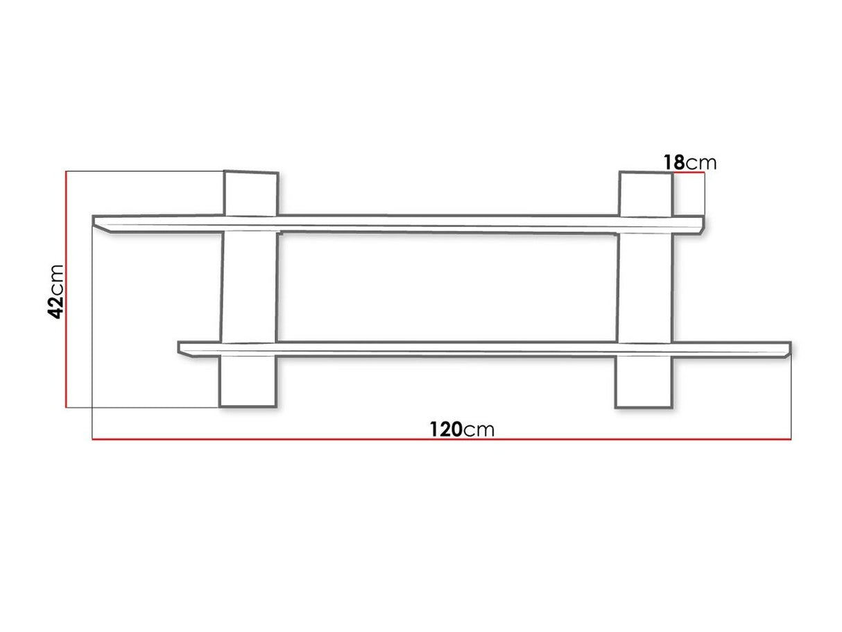 Polc Cezar C24, Szín: Sonoma tölgy