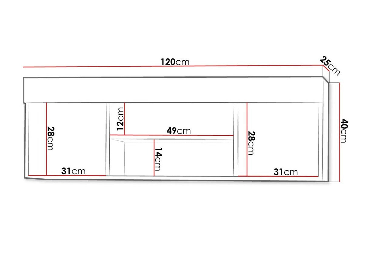 Polc Cezar C27, Szín: Sonoma tölgy