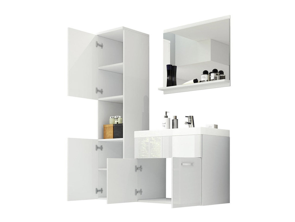 Fürdőszoba garnitúra Montreal (Floryna), Szín: Wotan tölgy + Fényes fehér