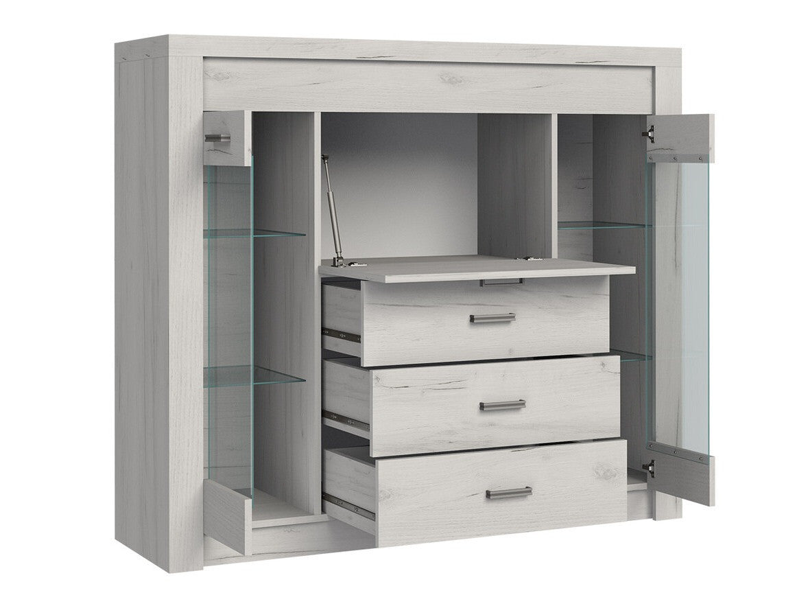 Nappali szett Indianapolis II (Nadia II), Szín: Sötét kőris, Led világítás: Nem