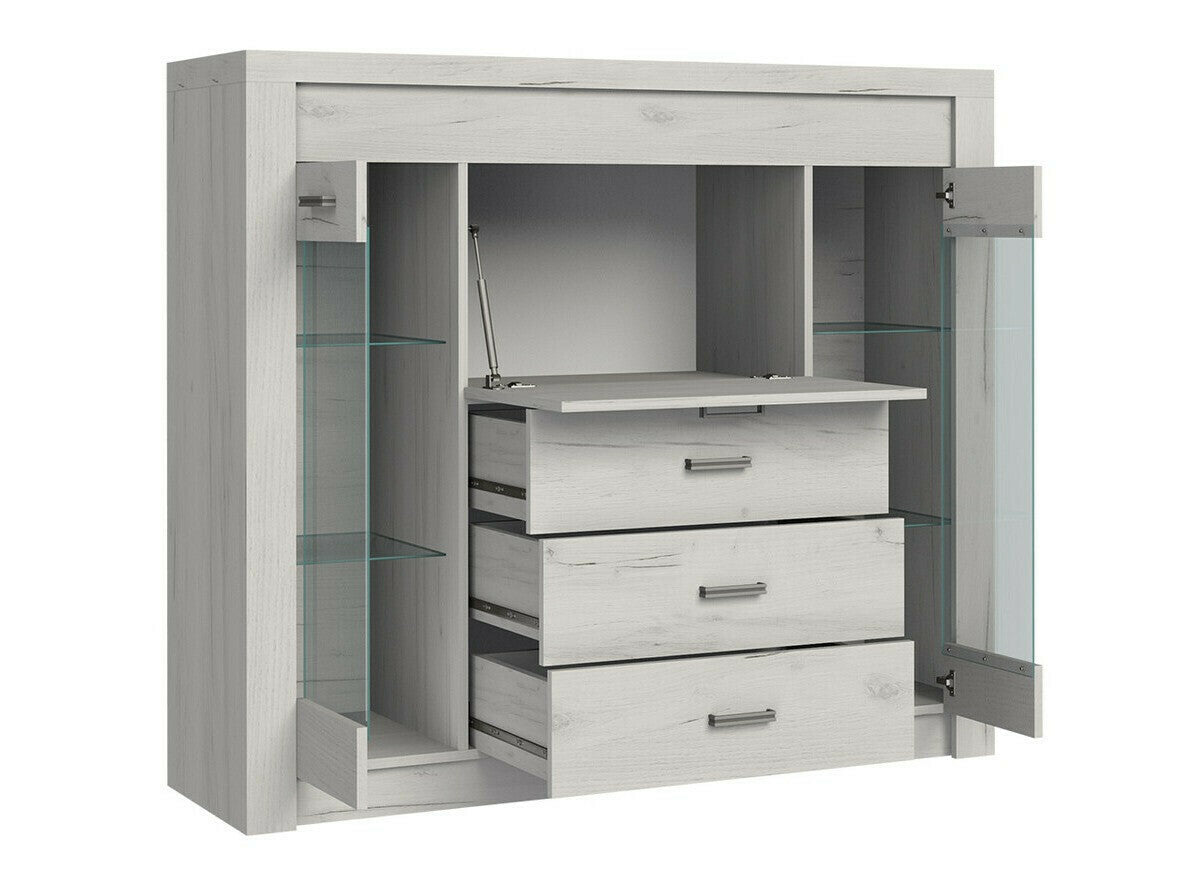 Nappali szett Indianapolis II (Nadia II), Szín: Sötét kőris, Led világítás: Igen