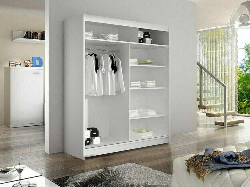 Gardróbszekrény Caminem I (Belgia I), Szín: Fekete + Artisan tölgy, Led világítás: Igen