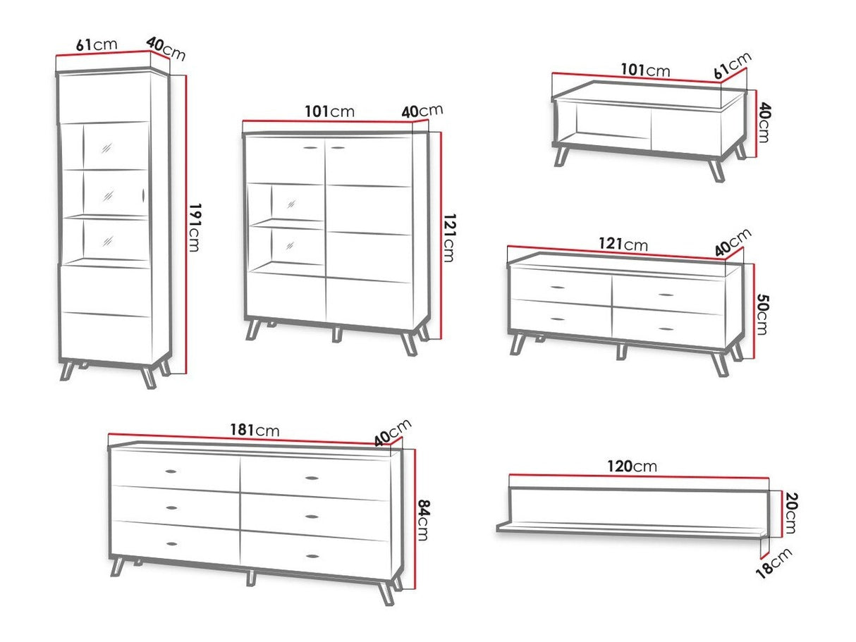 Nappali szett John II (Mallorca II), Led világítás: Nem
