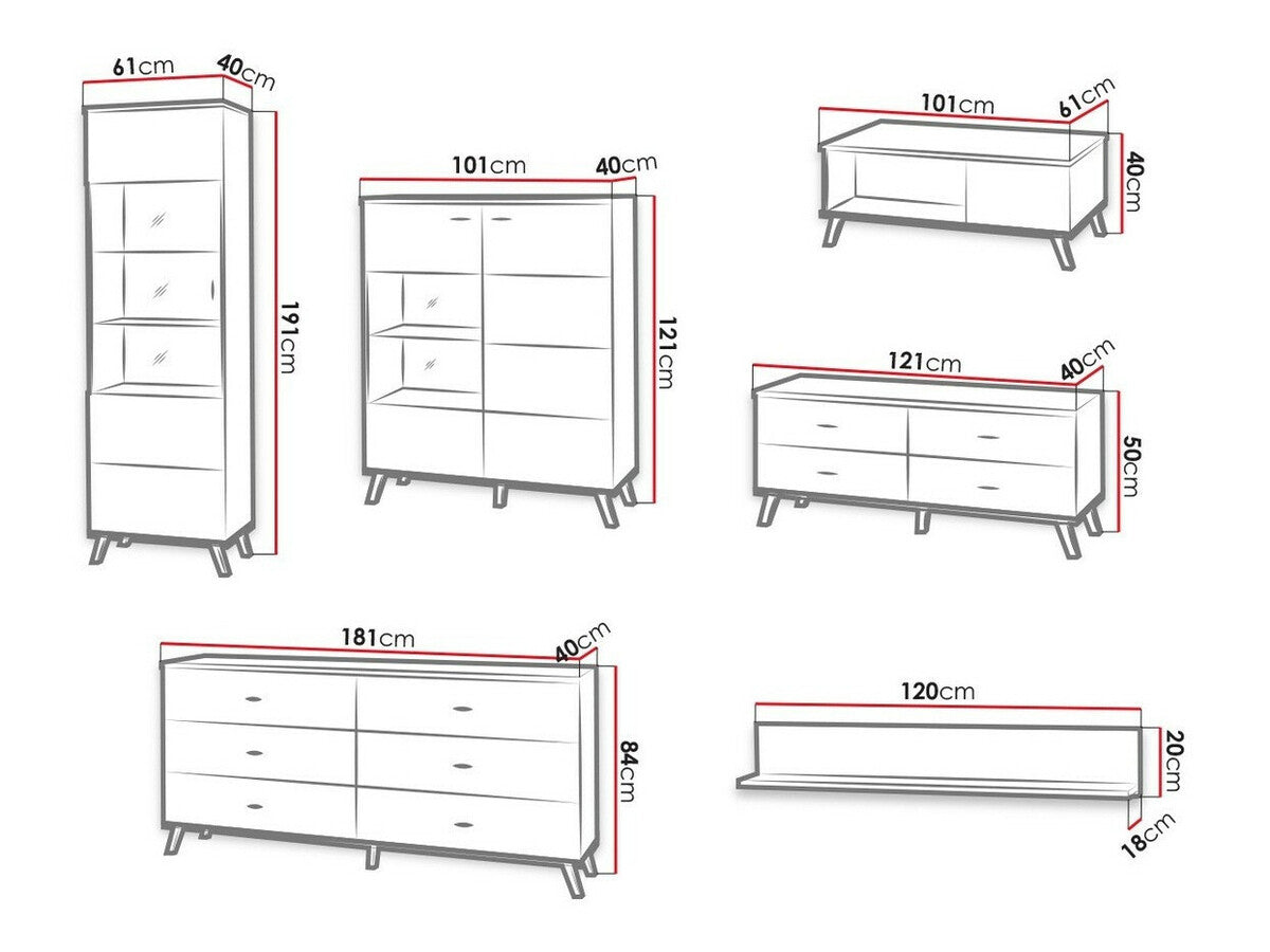 Nappali szett John II (Mallorca II), Led világítás: Igen