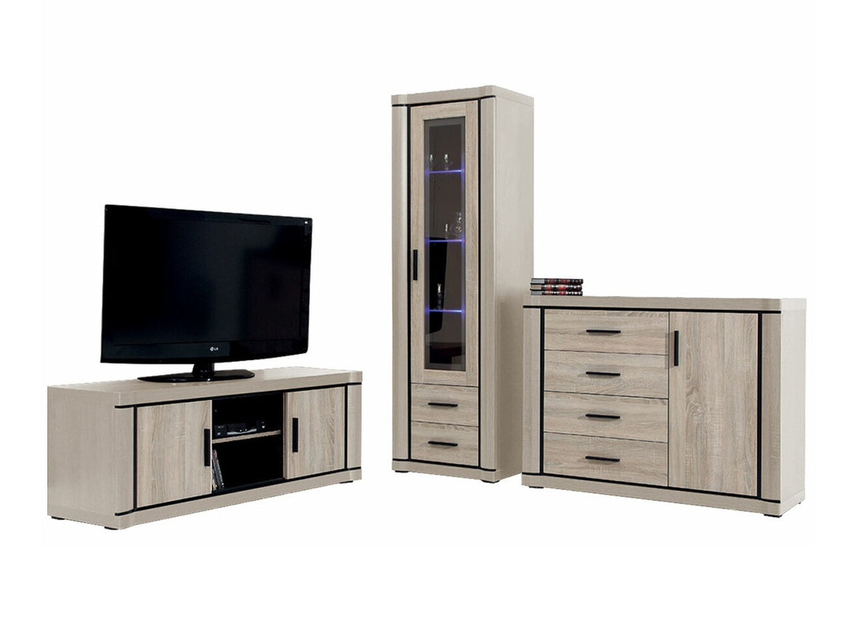 Nappali szett Dallas I (Xavier), Szín: Sonoma tölgy, Led világítás: Nem