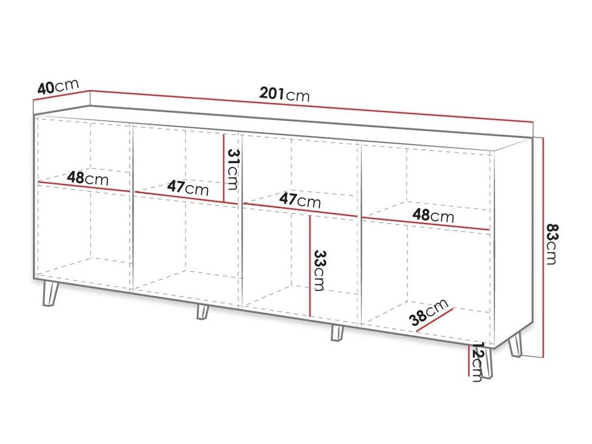 Szekrény PAFOS 200 (Sinenko), Szín: Fekete